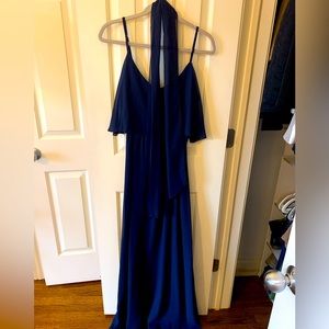 Joanna August navy blue bridesmaid dress, size M